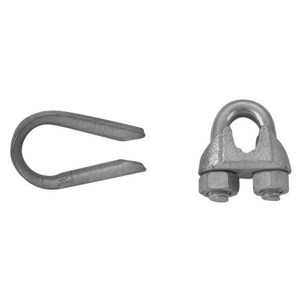 Campbell Chain & Fittings® - 1/4" Electro-Galvanized Wire Rope Clip with Thimble