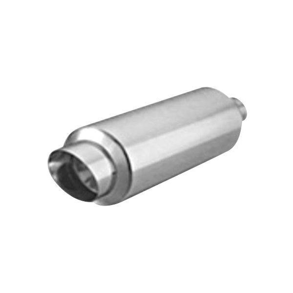 Thunderbolt® - Stainless Steel Round Silver Exhaust Muffler with Slant Tip