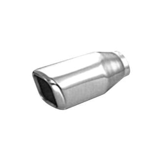 Thunderbolt® 00734 - Hi-Polished Square Rolled Edge Straight Cut Weld-On Polished Exhaust Tip (2.25" Inlet, 7" Length)
