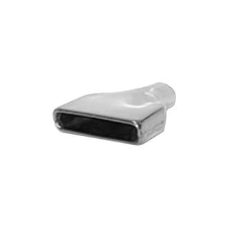 Thunderbolt® - Hi-Polished Camaro Style Square Rolled Edge Straight Cut Weld-On Polished Exhaust Tip (2.25" Inlet, 10" Length)