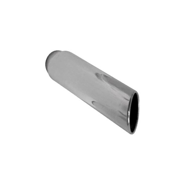 Thunderbolt® - Hi-Polished Truck Style Round Rolled Edge Angle Cut Polished Exhaust Tip