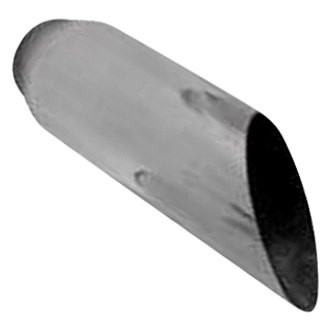 Thunderbolt® - Hi-Polished Truck Style Round Beveled Edge Angle Cut Weld-On Polished Exhaust Tip (2.5" Inlet, 4" Outlet, 12" Length)