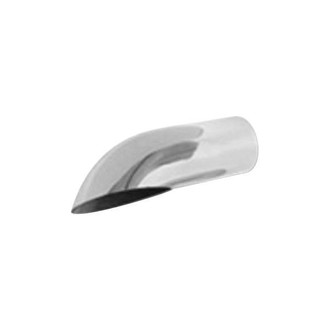 Thunderbolt® - Hi-Polished Turndown Beveled Edge Weld-On Exhaust Tip (4" Inlet, 9" Length)