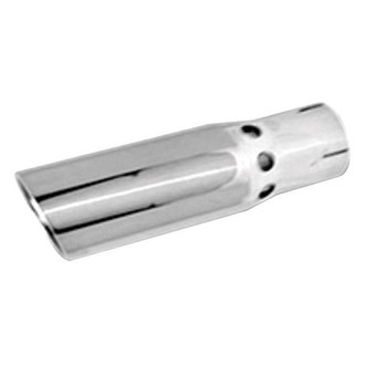 Thunderbolt® - Super Duty Vented Diesel Round Rolled Edge Angle Cut Weld-On Polished Exhaust Tip (5" Inlet, 6" Outlet, 16" Length)