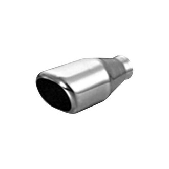 Thunderbolt® - Hi-Polished Square Rolled Edge Straight Cut Weld-On Polished Exhaust Tip (2.25" Inlet, 6.5" Length)