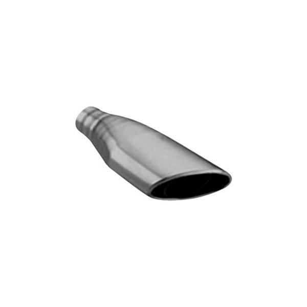 Thunderbolt® - Hi-Polished Passenger Side Moon Oval Rolled Edge Angle Cut Exhaust Tip