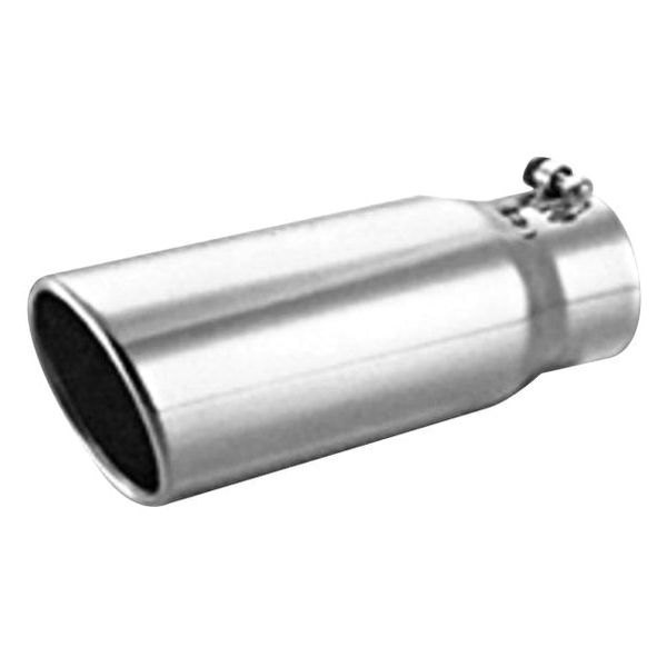 Thunderbolt® - Hi-Polished Round Rolled Edge Angle Cut Single-Wall Polished Exhaust Tip