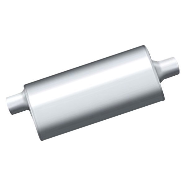 Thunderbolt® - TBM™ Stainless Steel Oval Hi-Perfomance Silver Exhaust Muffler
