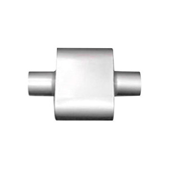 Thunderbolt® - Race Single Chamber Stainless Steel Hi-Perfomance Gray Exhaust Muffler (2.5" Center ID, 2.5" Center OD, 6.5" Length)