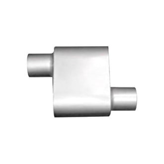 Thunderbolt® - Race Single Chamber Stainless Steel Hi-Perfomance Gray Exhaust Muffler (2.25" Offset ID, 2.25" Offset OD, 6.5" Length)