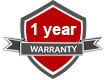 Backed by a 1-year warranty