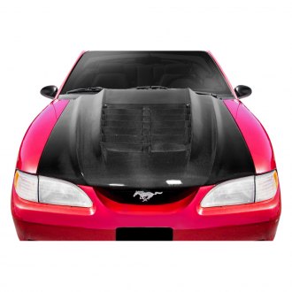 1996 Ford Mustang Custom Hoods | Carbon Fiber, Fiberglass — CARiD.com