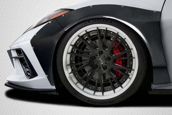 Carbon Creations® - Gran Veloce Style Carbon Fiber Wide Body Front Fender Flares