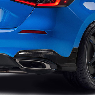 Carbon Creations® - Merella Style Carbon Fiber Rear Bumper Lip Add On Spoilers