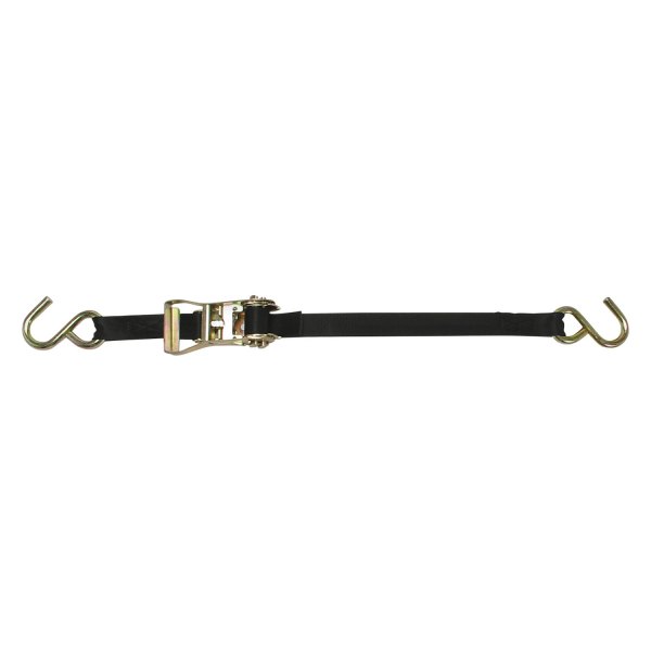 CargoBuckle® - 2" x 15' Multipurpose Ratchet Strap Tie-Down with S-Hooks