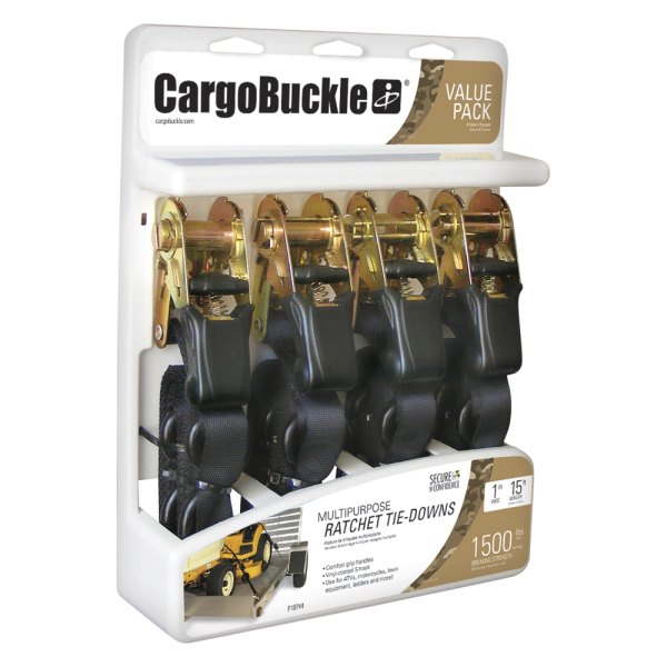 CargoBuckle® - Pro-Series Medium Duty 1" x 15' Ratchet Tie-Downs