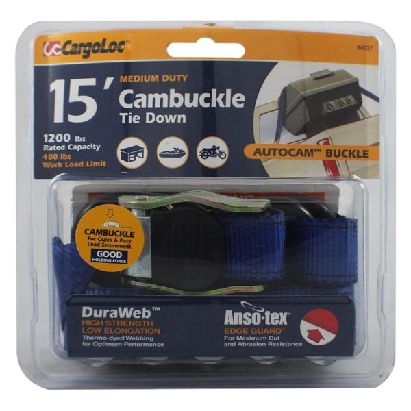 CargoLoc® - 15' Cambuckle Tie Downs