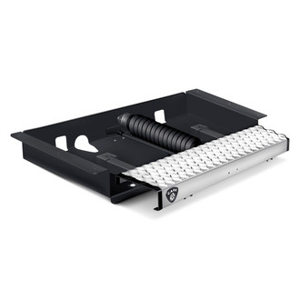 CARR® - Black with Chrome Grip Strut Rear Work Truck Step