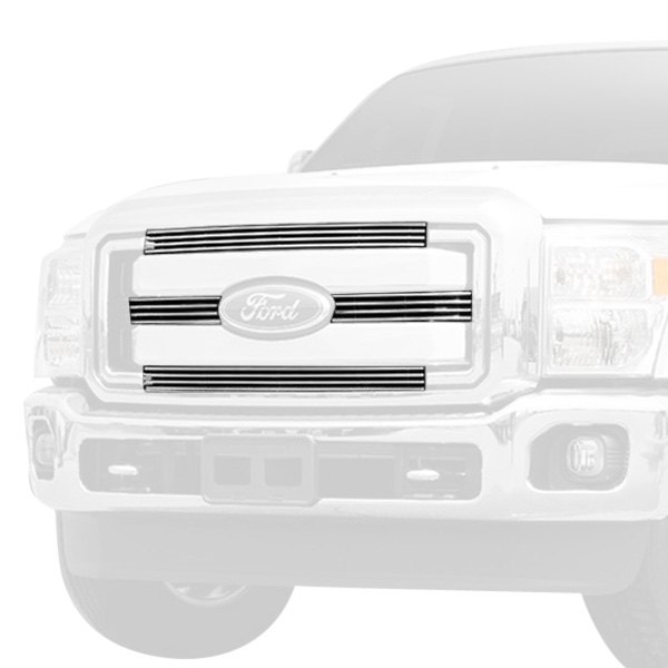 CW Grilles® - 4-Pc Monster Bar™ Series Brushed Billet Main Grille