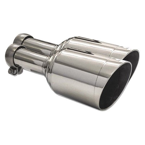 Carven Exhaust® CR1003 Stainless Steel Round ClampOn Polished Exhaust Tips