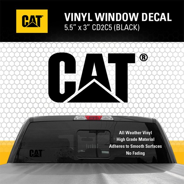Caterpillar® - Cat® Logo Black Vinyl Decal