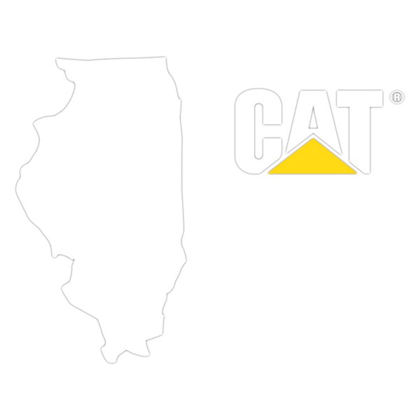Caterpillar® - Illinois Cat® Logo 2-Color Vinyl Decal