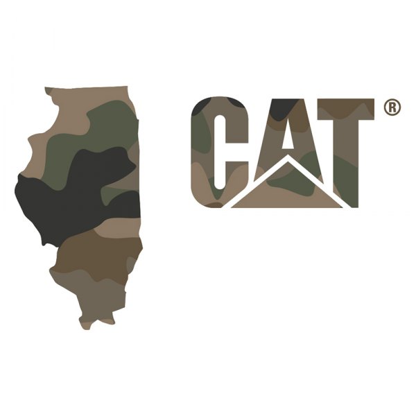 Caterpillar® - Illinois Cat® Logo Camo Vinyl Decal