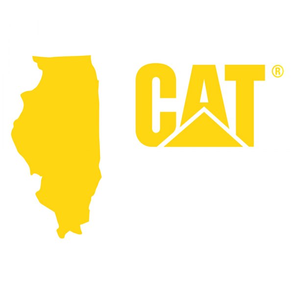 Caterpillar® - Illinois Cat® Logo Yellow Vinyl Decal