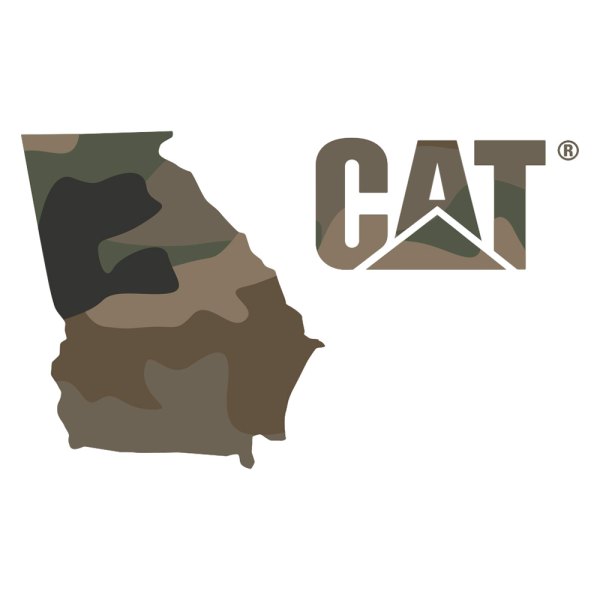 Caterpillar® - Georgia Cat® Logo Camo Vinyl Decal