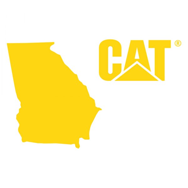 Caterpillar® - Georgia Cat® Logo Yellow Vinyl Decal