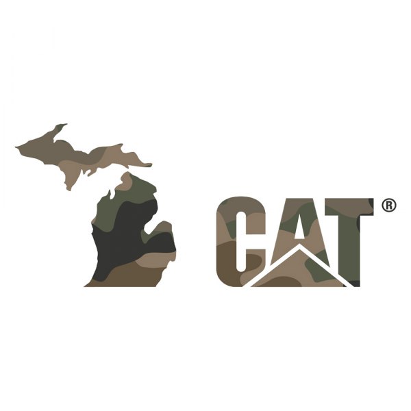 Caterpillar® - Michigan Cat® Logo Camo Vinyl Decal
