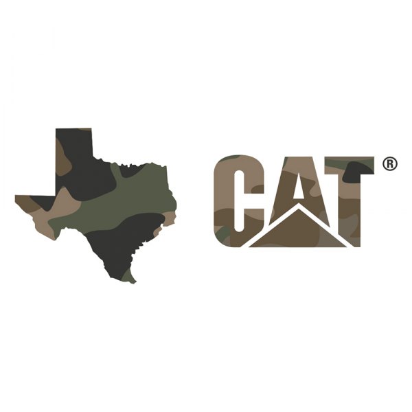 Caterpillar® - Texas Cat® Logo Camo Vinyl Decal