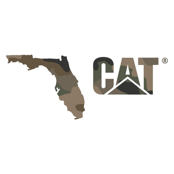 Caterpillar® - Florida Cat® Logo Camo Vinyl Decal