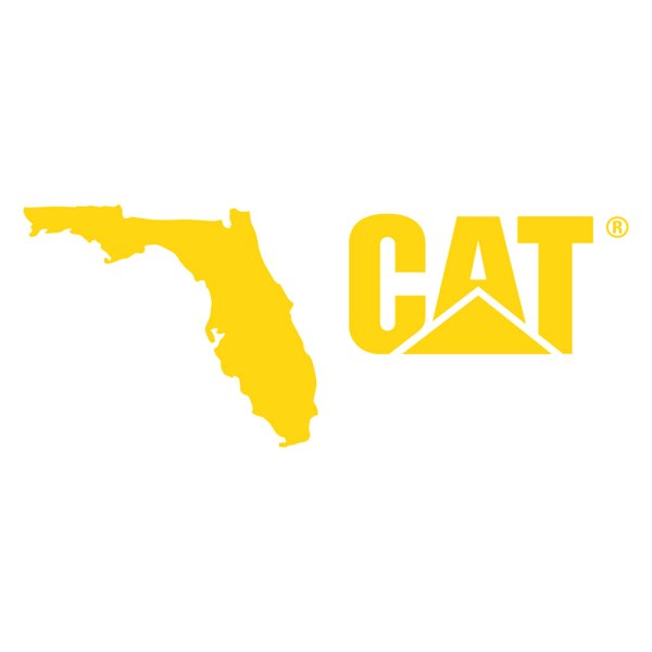 Caterpillar® - Florida Cat® Logo Yellow Vinyl Decal