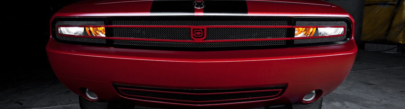 ABS Chrome 2pcs Voodonala Hood Air Conditioner Air Outlet Grille Inserts for 2015-2020 Dodge Challenger 