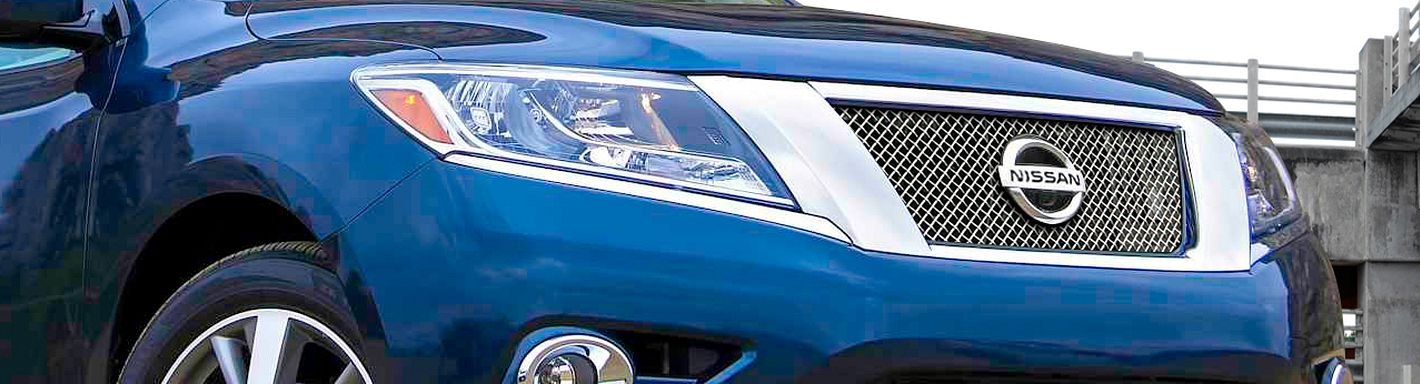 2013 Nissan Pathfinder Custom Grilles Billet Mesh Led Chrome Black [ 384 x 1420 Pixel ]