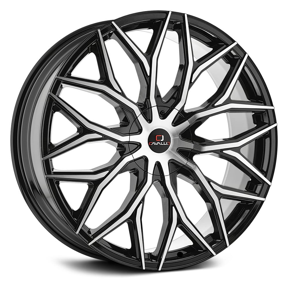 CAVALLO® CLV-37 Wheels - Gloss Black with Machined Face Rims