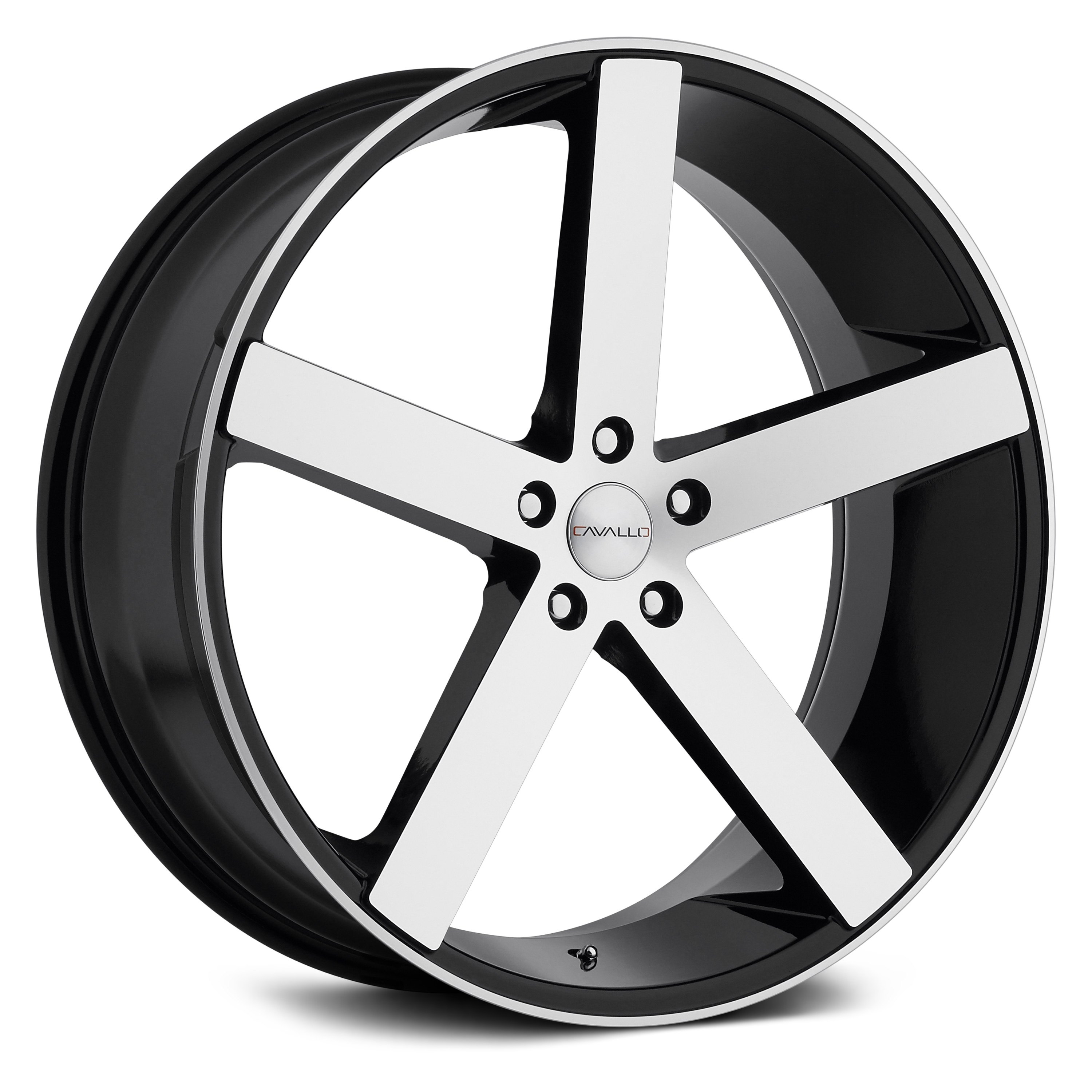 CAVALLO® CLV-5 Wheels - Gloss Black with Machined Face Rims