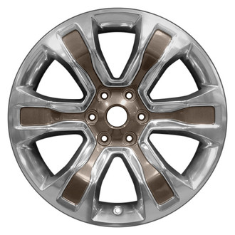 CCI® - 6 I-Spoke Polished with Medium Tan Inlays 20x9 Alloy Factory Wheel - Remanufactured