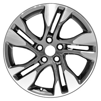 CCI® - 5 Double Spiral-Spoke Machined and Dark Charcoal 18x8.5 Alloy Factory Wheel - Remanufactured