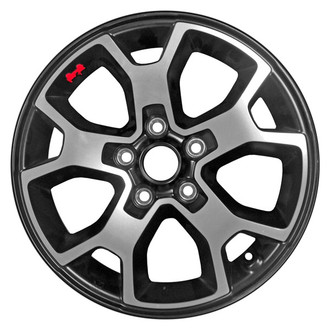 CCI® - 5 Y-Spoke Polished Black with Red Jeep Sticker 17x7.5 Alloy Factory Wheel - Remanufactured
