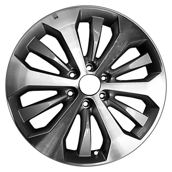 Cci Alyu35 12 Slot Machined And Medium Charcoal x8 5 Alloy Factory Wheel Remanufactured