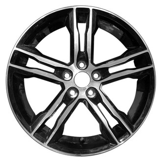CCI® - Double 5-Spoke Slow Machined and Gloss Black 18x8 Alloy Factory Wheel - Remanufactured