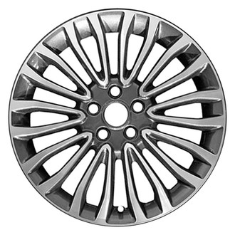CCI® - 10 V-Spoke Machined and Dark Charcoal Metallic 18x8 Alloy Factory Wheel - Remanufactured