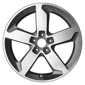 CCI® - 5 Turbine-Spoke Machined and Dark Charcoal Metallic 18x7 Alloy Factory Wheel - Remanufactured
