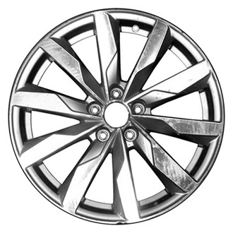 CCI® - 10 Turbine-Spoke Machined and Bright Silver Metallic 18x8 Alloy Factory Wheel - Remanufactured