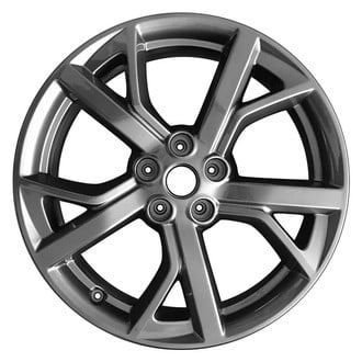 CCI® - 5 Double Spiral-Spoke Machined and Medium Charcoal Metallic 19x8 Alloy Factory Wheel - Replica