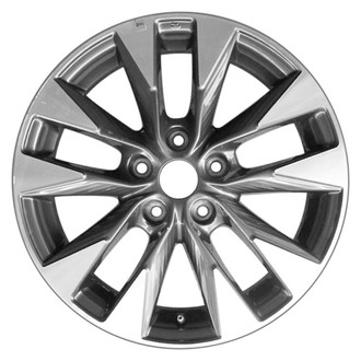 CCI® - 5 V-Spoke Machined and Dark Bluish Charcoal Metallic 17x6.5 Alloy Factory Wheel - Replica