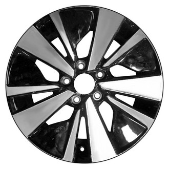 CCI® - 10 Turbine-Spoke Machined and Black 17x7.5 Alloy Factory Wheel - Replica