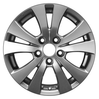 CCI® - 5 V-Spoke Machined and Medium Silver Textured Metallic 17x7 Alloy Factory Wheel - Remanufactured